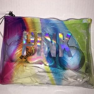 PINK Victoria's Secret Wristlet with 3 Bath Bombs